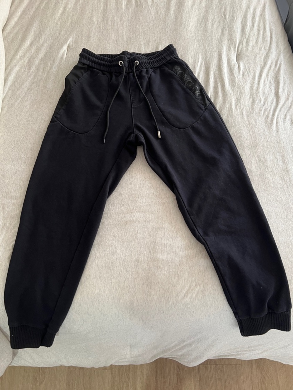 Moncler Black Athletic Drawstring Joggers